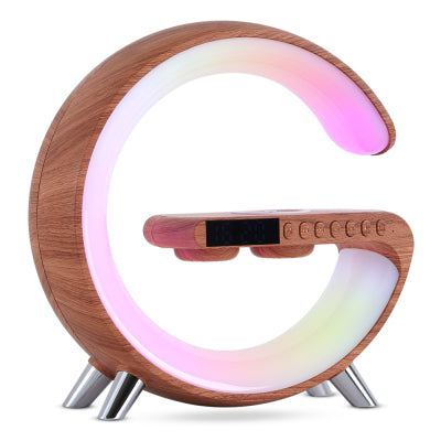 Big G's RGB Musiklampe/Radiowecker mit Bluetooth & Wireless Ladestation