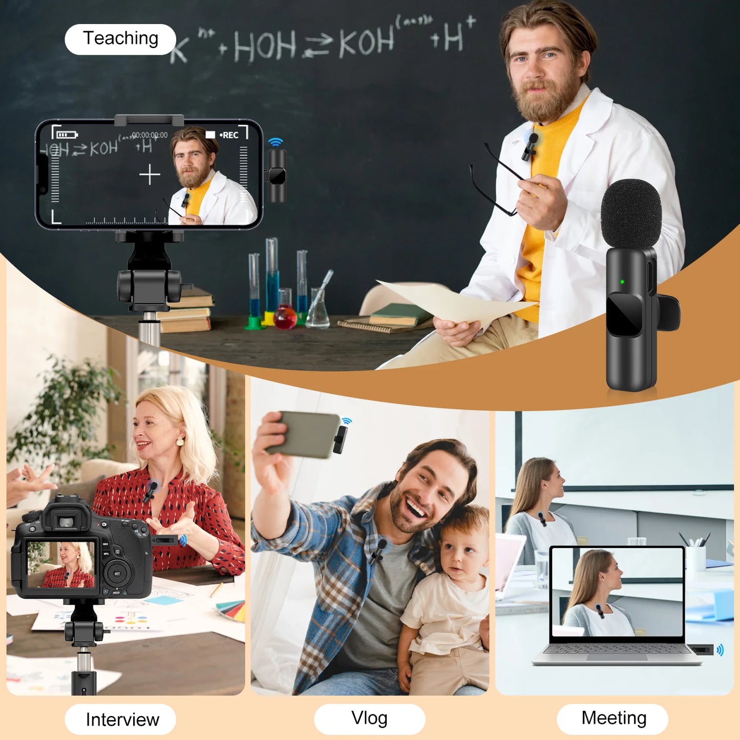 Mobiles wireless Smartphone mikrofon für iOS & Android